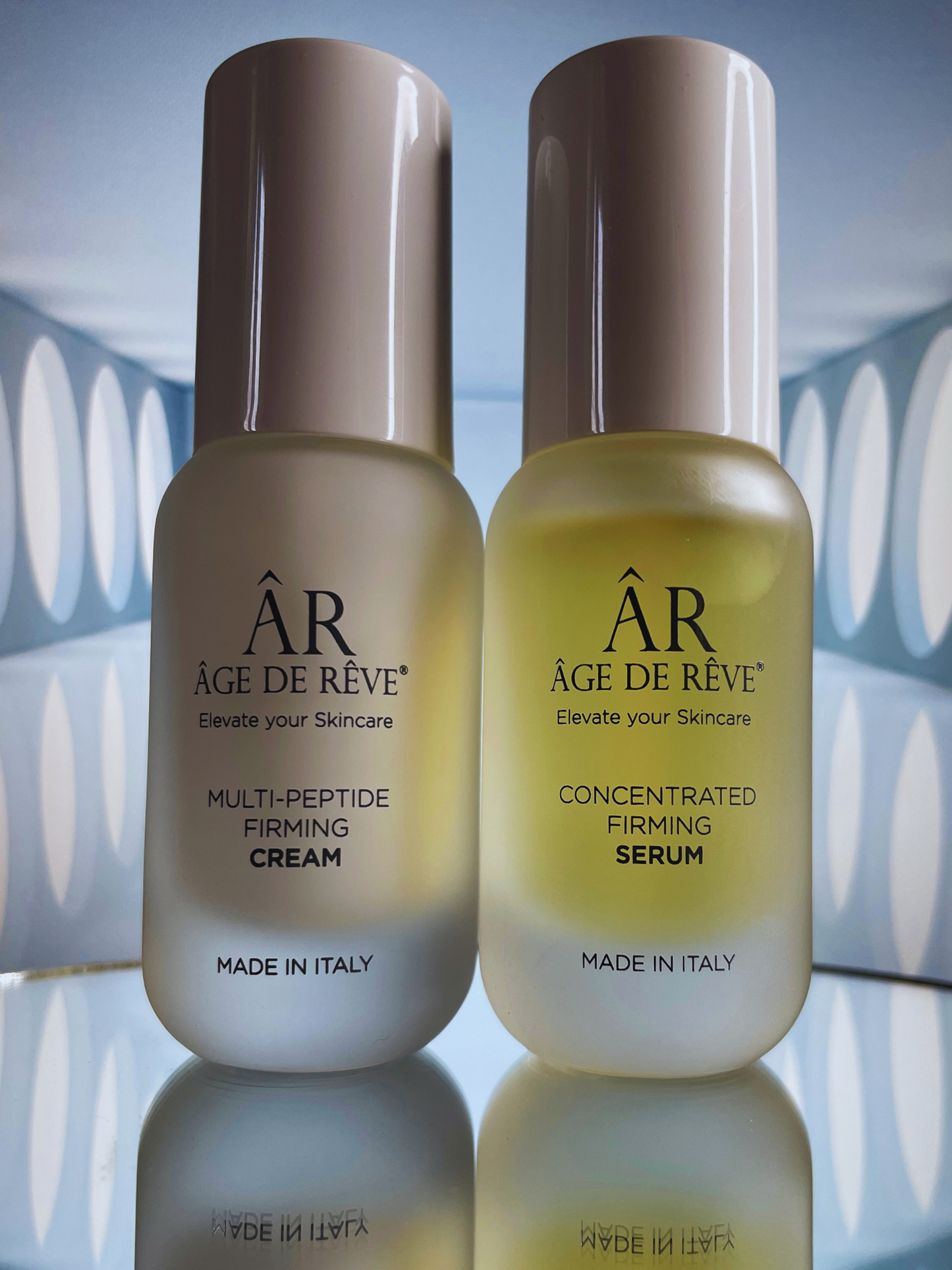 firming set of antiaging cream and serum 
